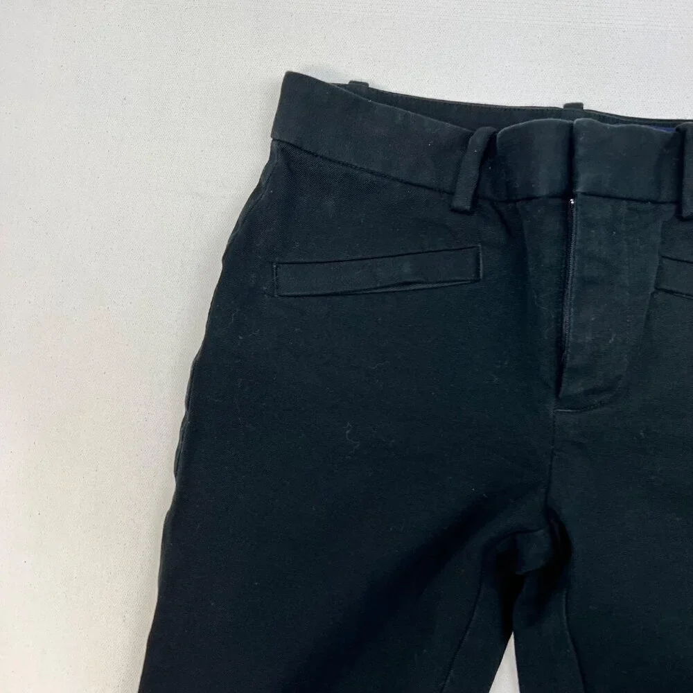 Gap Womens Low Rise Cropped Dress Pants Zipper Pockets Black Size 0 Regular